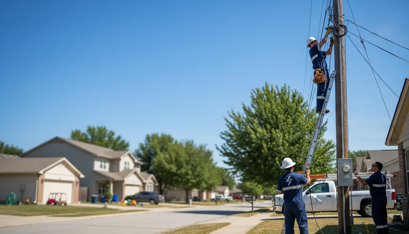 Residential electrician providing installation services in Emden, MO